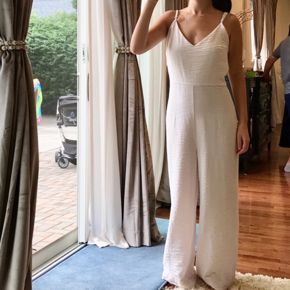 Roberta Oaks Hawai’i White Wide Leg Jumpsuit